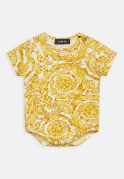 Versace BODYVESTS JERSEY BAROCCO KIDS UNISEX Body Bianco+oro