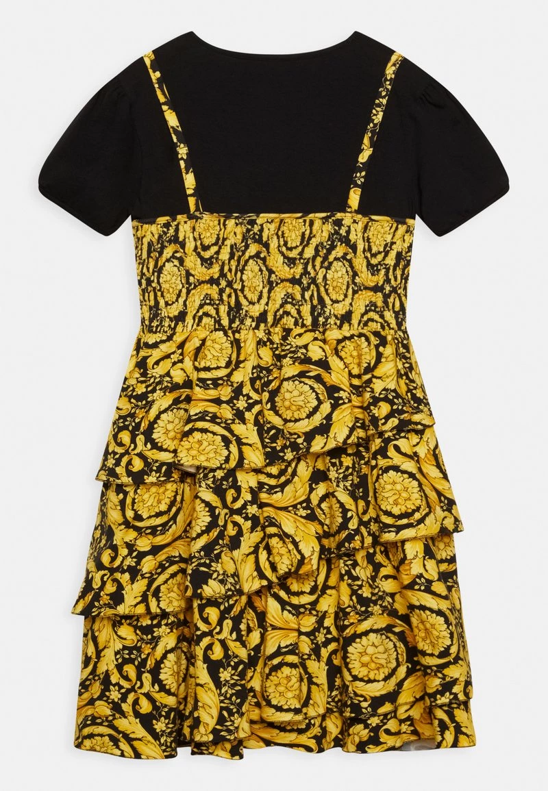 Versace DRESS BAROCCO Robe En Jersey Nero/oro Enfant 2 Versace DRESS BAROCCO Robe En Jersey Nero/oro Enfant – Image 2