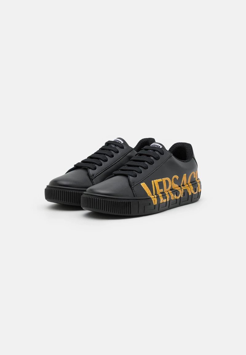 Versace Enfant Baskets Basses Nero/oro 2 Versace Enfant Baskets Basses Nero/oro – Image 2
