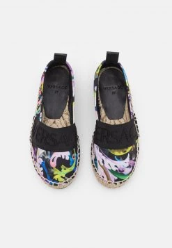 Versace Enfant Espadrilles Nero/oro -Versace Soldes 2022 93a32f06926842a588dca9531bdb24b6