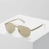 Versace Lunettes De Soleil Gold Coloured/brown Unisex