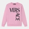 Versace LOGO UNISEX Sweatshirt Candy/nero