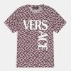 Versace Enfant GRECA KIDS LOGO T Shirt Imprimé Candy/nero/bianco