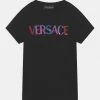 Versace REFLECTIVE T Shirt Imprimé Nero/multicolor Enfant