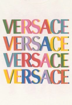 Versace LOGO SCRITTA UNISEX T Shirt Imprimé Bianco/multicolor -Versace Soldes 2022 a4f4ba81e13646ee91cf3c5cd016f051