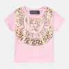 Versace T Shirt Imprimé Rosa Baby/oro Enfant