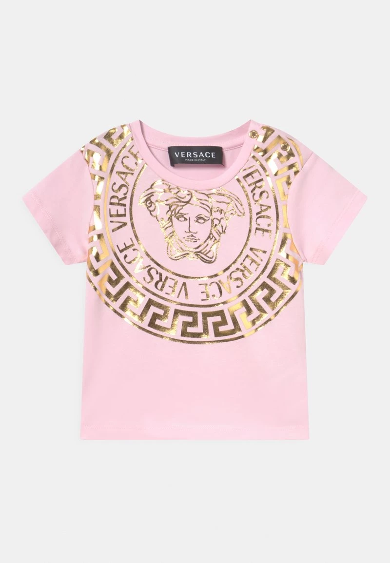 Versace T Shirt Imprimé Rosa Baby/oro Enfant 1 Versace T Shirt Imprimé Rosa Baby/oro Enfant