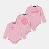 Versace PRINT SIGNATURE LOGO 3 PACK UNISEX Cadeau De Naissance Baby Rose/fuxia