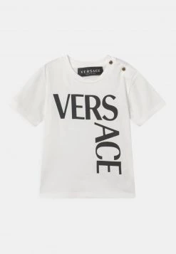 Versace LOGO UNISEX T Shirt Imprimé Bianco/nero
