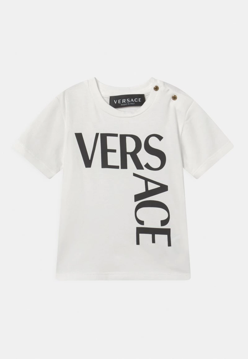 Versace LOGO UNISEX T Shirt Imprimé Bianco/nero 1 Versace LOGO UNISEX T Shirt Imprimé Bianco/nero