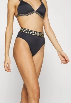 Versace HIGHWAIST BOTTOM Bas De Bikini Nero Femme