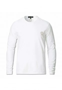 Versace MEDUSA LOGO T Shirt à Manches Longues White Homme