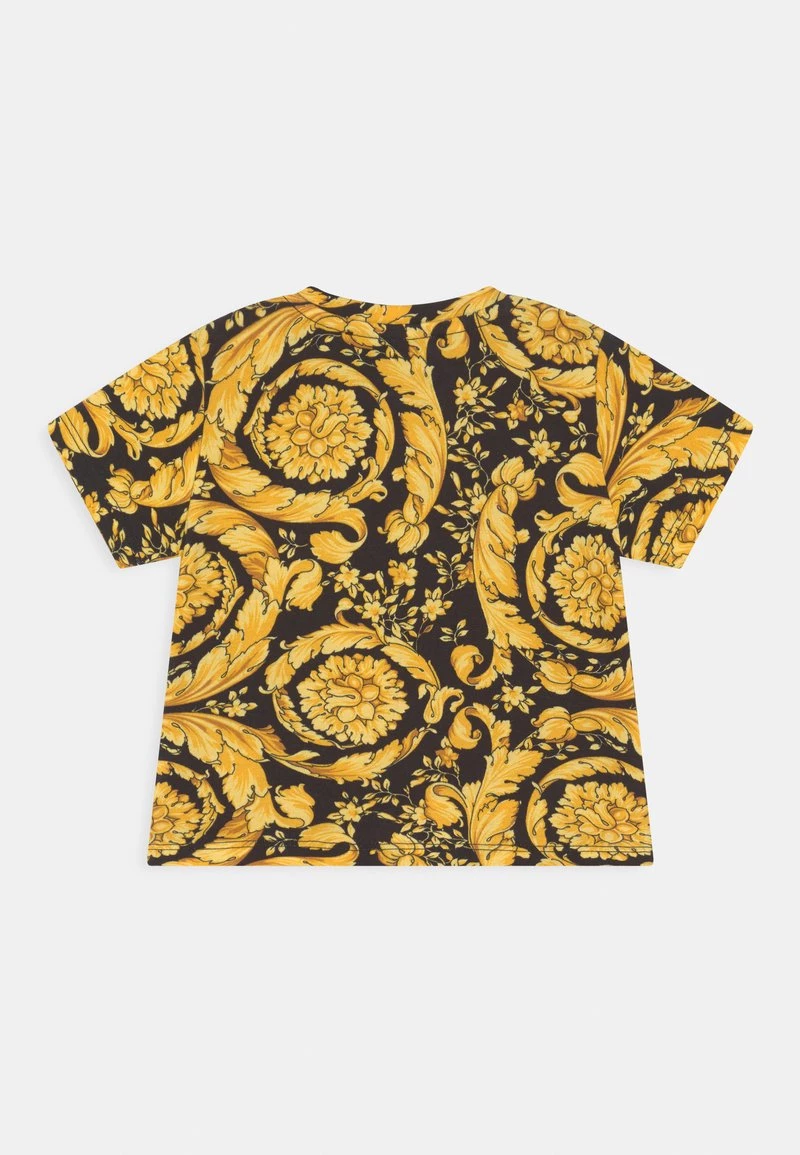 Versace BAROCCO KIDS UNISEX T Shirt Imprimé Nero/oro 2 Versace BAROCCO KIDS UNISEX T Shirt Imprimé Nero/oro – Image 2