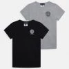 Versace UNDERWEAR TOP ESSENTIAL UNISEX 2Pack T Shirt Imprimé Grigio+nero