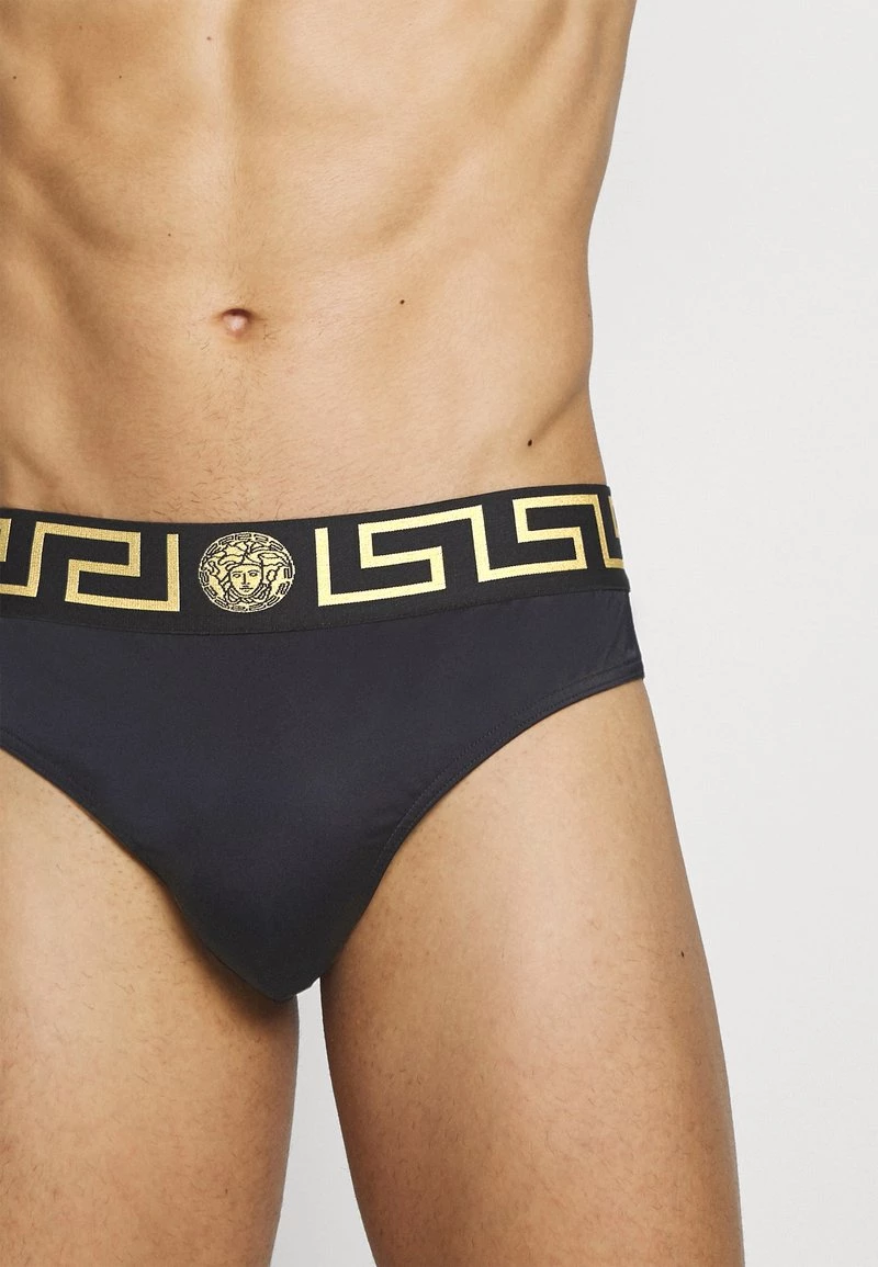 Versace Homme MARE UOMO Slip De Bain Nero Greca Oro 4 Versace Homme MARE UOMO Slip De Bain Nero Greca Oro – Image 4