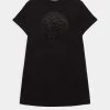Versace DRESS CRYSTAL MEDUSA Robe En Jersey Nero Enfant