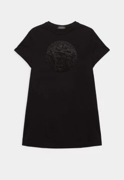 Versace DRESS CRYSTAL MEDUSA Robe En Jersey Nero Enfant