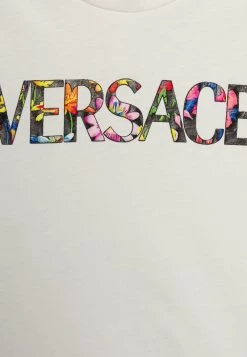 Versace LOGO UNISEX T Shirt Imprimé Bianco -Versace Soldes 2022 bf93d6e2dd684c4ba716507358e7cda0