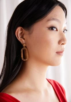 Versace Femme Boucles D'oreilles Gold Coloured -Versace Soldes 2022 bfd549048c224c8cb920bb0f2c547a24