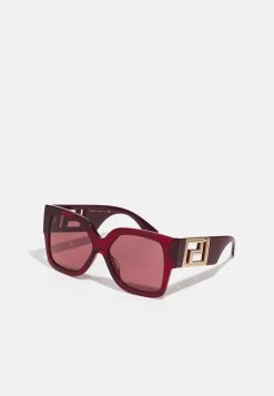 Versace Femme Lunettes De Soleil Bordeaux Transparent