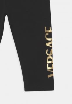 Versace LOGO Legging Nero/oro Enfant -Versace Soldes 2022 d1693ba7439843558591ddcbd64865e3