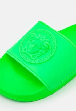 Versace SLIDES UNISEX Mules Fluo Green -Versace Soldes 2022 d2c2dc7713424eb49c825aae2bd94a4e