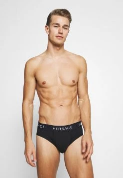 Versace BASSO INTIMO UOMO 3 PACK Slip Nero Homme