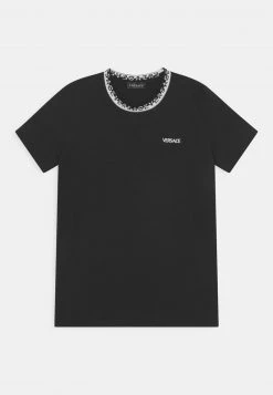 Versace Enfant LOGO T Shirt Imprimé Nero/bianco