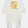 Versace BODYSUIT WITH FEET UNITO + RICAMO MEDUSA CON GRECA E SCRI Pyjama Bianco/oro Unisex