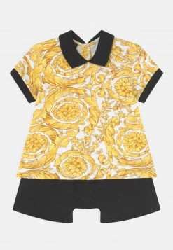 Versace BAROCCO SET UNISEX T Shirt Imprimé Bianco/oro/nero