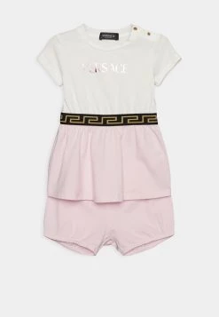 Versace DRESS BICOLOR ST. LOGO SET Short Bianco/rosa Baby Enfant