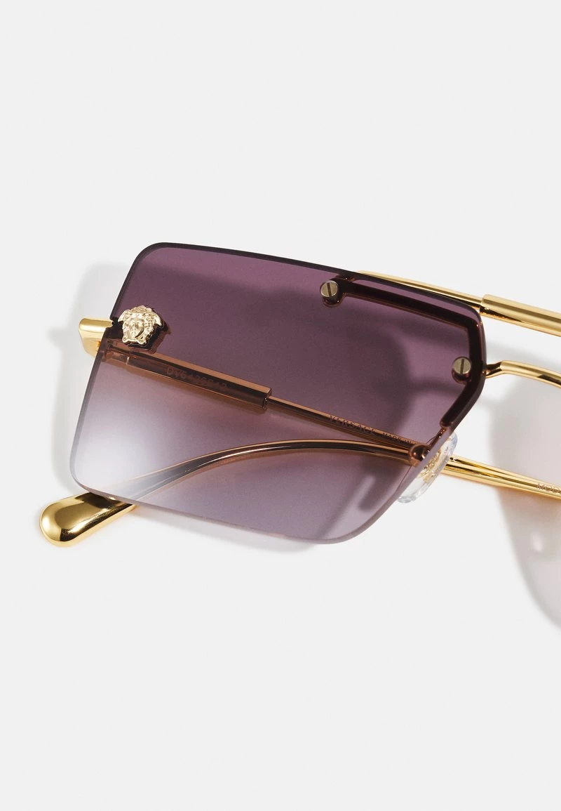 Versace Femme Lunettes De Soleil Gold Coloured 5 Versace Femme Lunettes De Soleil Gold Coloured – Image 5