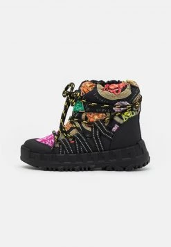 Versace Enfant Bottes à Lacets Nero/multicolor