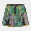 Versace Enfant PATCHWORK HERITAGE ANIMALIER Jupe Plissée Multicolor