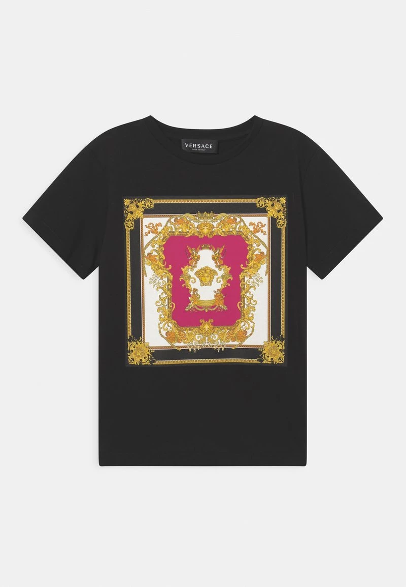 Versace MEDUSA RENAISSANCE LOGO T Shirt Imprimé Nero/fucsia/oro/bianco Enfant 1 Versace MEDUSA RENAISSANCE LOGO T Shirt Imprimé Nero/fucsia/oro/bianco Enfant
