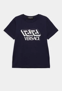 Versace LOGO UNISEX T Shirt Imprimé Navy/bianco