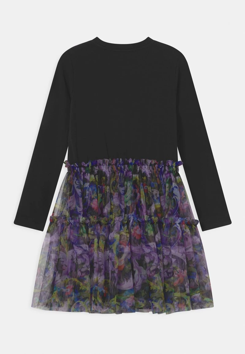 Versace DRESS STRASS BAROCCOFLAGE Robe En Jersey Nero/multicolor Enfant 2 Versace DRESS STRASS BAROCCOFLAGE Robe En Jersey Nero/multicolor Enfant – Image 2