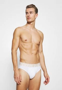 Versace BASSO INTIMO UOMO 2 PACK Slip Nero/bianco/oro Homme